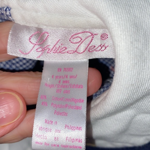 Sophie dess houndstoothoth long sleeved Peter Pan collar dress girls size 4 - Picture 4 of 6